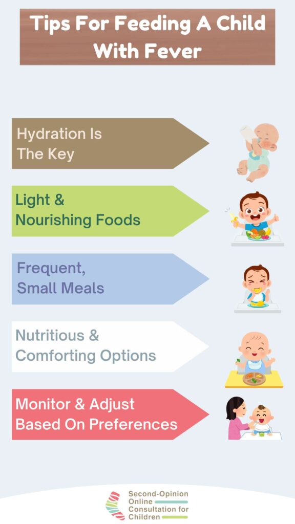 food to reduce fever in child