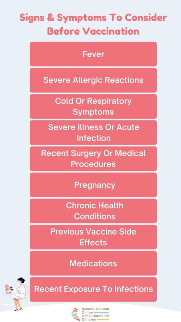 can i give vaccination when baby has cold