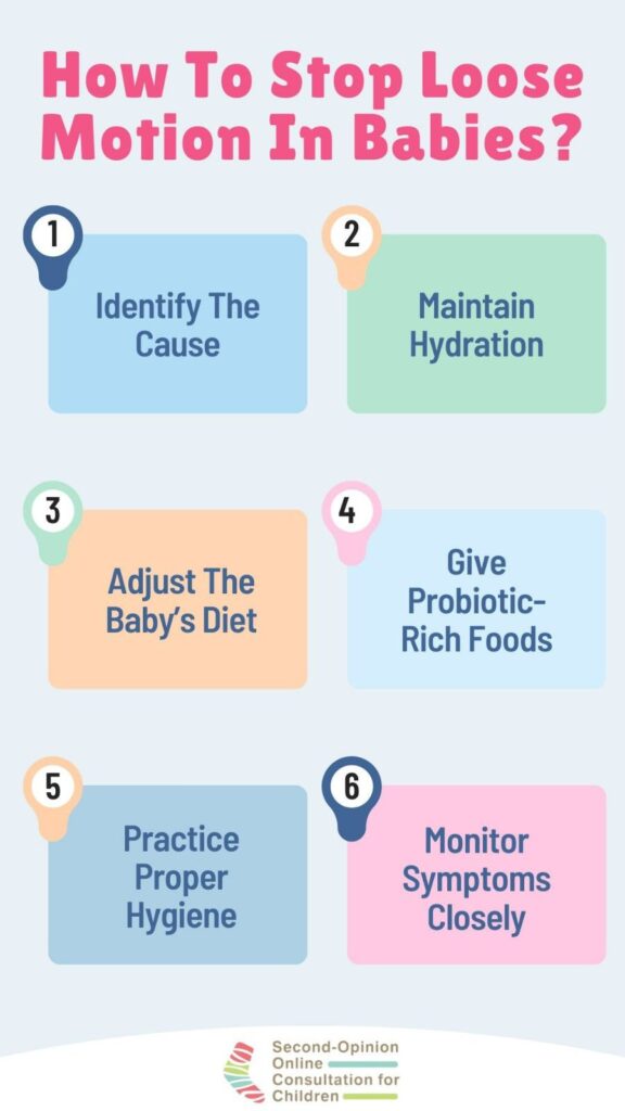 how to stop loose motion in babies